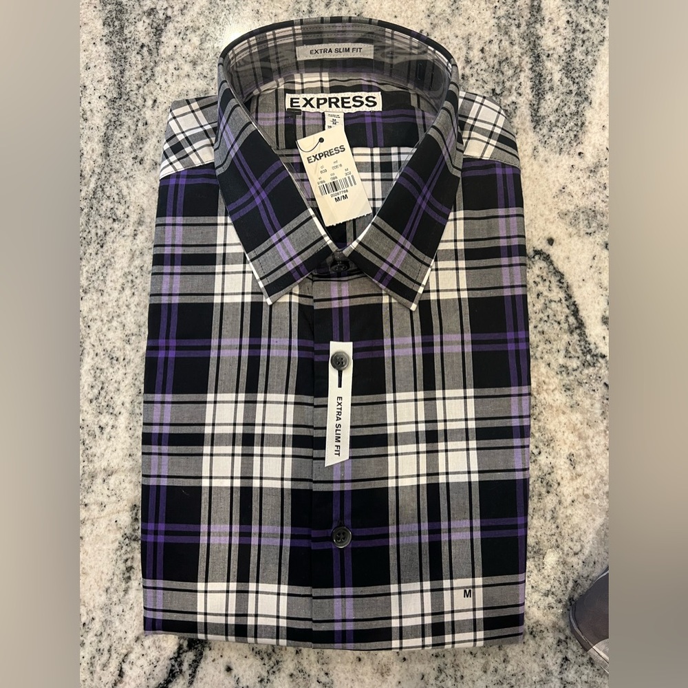 Express men’s extra slim fit dress shirt.
